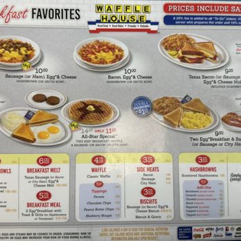 Waffle House - breakfast menu and prices - Breakfast & Brunch Near Me - Springfield, Missouri