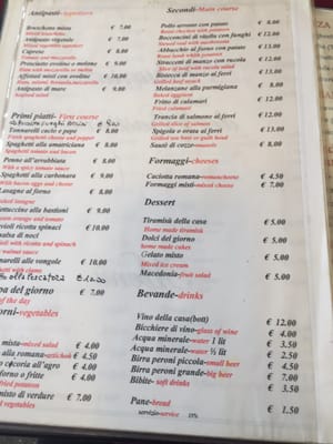 Menu photo 4 Hostaria Dei Bastioni Rome, RM