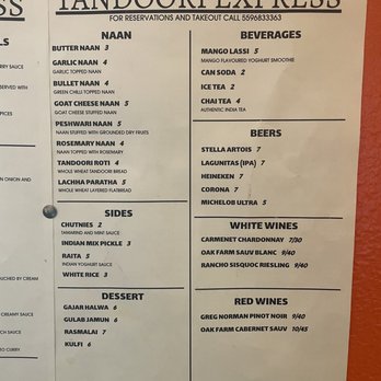 Tandoori Express - Menu April 2022 - Indian Near Me - Oakhurst, California
