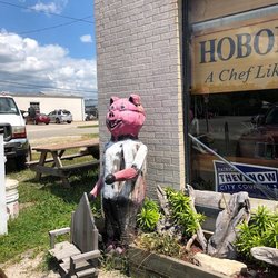 Hoboken Eddies - The "pig" outside of Hoboken Eddies restaurant