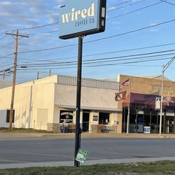 Wired Coffee - Street sign