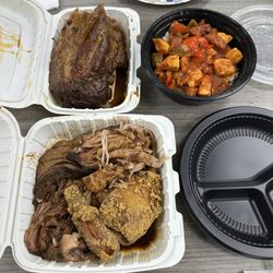 Felix's BBQ With Soul - Full BABY BACK RIBS and SAMPLER PLATTER and JAMBALAYA