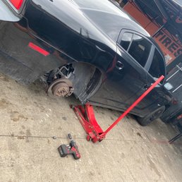 My poor baby! Worst flat to get. Rear tire on a rear wheel drive car! My poor baby! Worst flat to get. Rear tire on a rear wheel drive car!