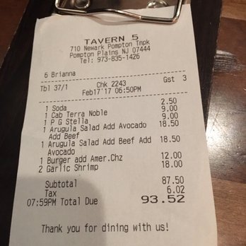Tavern 5 - 18.50 for a salad seemed a bit excessive - American Near Me - Pompton Plains, New Jersey Tavern 5 - 18.50 for a salad seemed a bit excessive - American Near Me - Pompton Plains, New Jersey