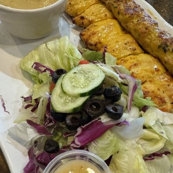 Bijan Persian Grill - Sunday Family Dinner-Chicken Soultani with lentil soup and a house salad - Persian/Iranian Near Me - Houston, Texas