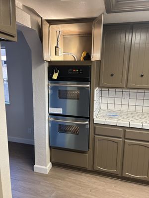 In wall oven - Customer wanted to convert oven from gas to electrical .