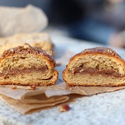 Origin Breads - Inside of Pecan Croissant ($6) - delicious! The sourdough croissant flavor is excellent.
