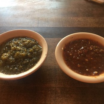 Cha Cha's Latin Kitchen - You get two types of salsa with tortilla chips, it's free!  The "red" is really good. - Bars Near Me - Brea, California