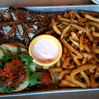 Vinsetta Garage - Veggie burger (no sprouts). It is so messy but SO WORTH IT. drool-worthy. - American Near Me - Berkley, Michigan Vinsetta Garage - Veggie burger (no sprouts). It is so messy but SO WORTH IT. drool-worthy. - American Near Me - Berkley, Michigan