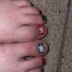 Amour Beauty Nails Lashes Brows - My daughters Christmas pedicure