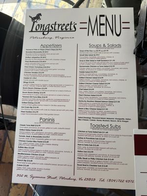 Menu photo 3 Longstreet's Deli Petersburg, VA