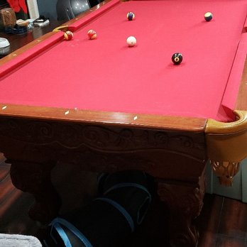 Expert Pool Table Moving & Recovering - Before and after photos of our table. - Pool & Billiards Near Me - Temecula, California Expert Pool Table Moving & Recovering - Before and after photos of our table. - Pool & Billiards Near Me - Temecula, California