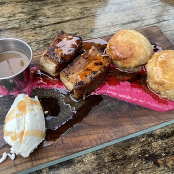 The Floridian - Pork belly app. Oh my gosh you HAVE to order this!!!! The flavors are out of this world. - Southern Near Me - Saint Augustine, Florida