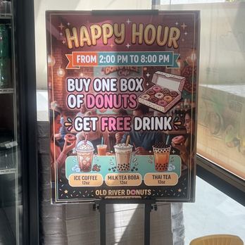Old River Donuts - Happy hour deal!!! - Breakfast & Brunch Near Me - Bakersfield, California Old River Donuts - Happy hour deal!!! - Breakfast & Brunch Near Me - Bakersfield, California