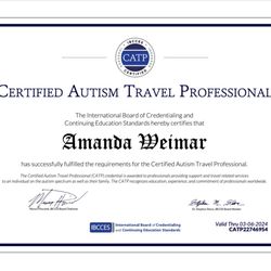 Amanda Weimar - Worldwide Journey Vacations - Autism Travel Certified