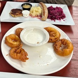 Onion Rings Spicy Sicilian Platter - 1 SausageSausage Onion Rings Spicy Sicilian Platter - 1 SausageSausage