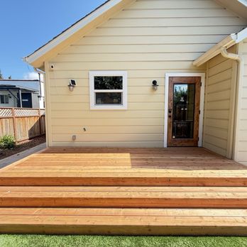 Wood Staining and Seal - After old stain was stripped. - Refinishing Services Near Me