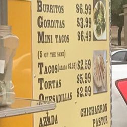 El Charro Amigo #2 - Menu; I got 3 breakfast tacos for about $6.50 after tax.