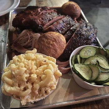Max City BBQ - 1/2 a rack of baby back ribs, pulled pork, cucumber salad, cornbread and Mac and cheese. It's the meat your match meal. - Caterers Near Me - Los Angeles, California Max City BBQ - 1/2 a rack of baby back ribs, pulled pork, cucumber salad, cornbread and Mac and cheese. It's the meat your match meal. - Caterers Near Me - Los Angeles, California