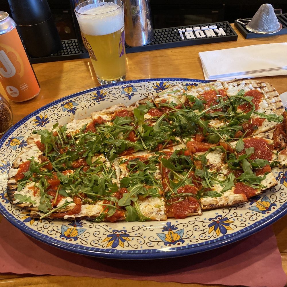 Coals - The Marlon. Fresh mozzarella, tomato, pecorino, arugula, roasted peppers, spicy oil - Pizza Near Me - Norwalk, Connecticut Coals - The Marlon. Fresh mozzarella, tomato, pecorino, arugula, roasted peppers, spicy oil - Pizza Near Me - Norwalk, Connecticut