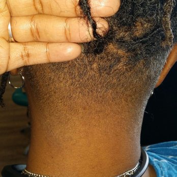 BarberKing Cuts Barber Shop - This is where he cut into the locs making them weak. - Barbers Near Me - Lithonia, Georgia