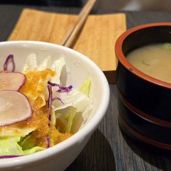 Sushi Prince - Miso and salad with most entrée - Japanese Near Me - Fairfax, Virginia Sushi Prince - Miso and salad with most entrée - Japanese Near Me - Fairfax, Virginia