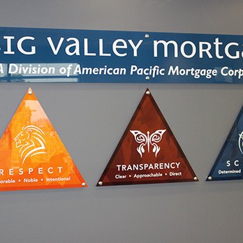 Big Valley Mortgage - The Big Valley Mortgage core values posted on the wall of our front lobby. - Mortgage Lenders Near Me - Roseville, California Big Valley Mortgage - The Big Valley Mortgage core values posted on the wall of our front lobby. - Mortgage Lenders Near Me - Roseville, California