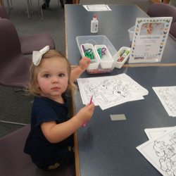 Egypt Lake Partnership Library - Coloring, crafting, and lots of interlocking blocks to play with.