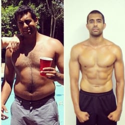 Client profile David C. before/after