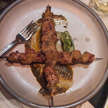 Cúrate - Lamb skewers....goes great with the peppers filled goat cheese - Tapas Bars Near Me - Asheville, North Carolina
