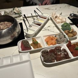 Entree selection. Beautifully seasoned and comes with great dipping sauces. Try all the sauces and then ask for more your favs.