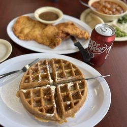 Brothers Egg House - Belgian Waffle with cinnamon and sugared powders laced with butter.
