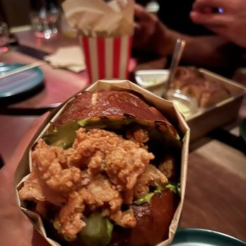 Double Chicken Please - Hot Honey Sandwich - Cocktail Bars Near Me - New York, New York Double Chicken Please - Hot Honey Sandwich - Cocktail Bars Near Me - New York, New York