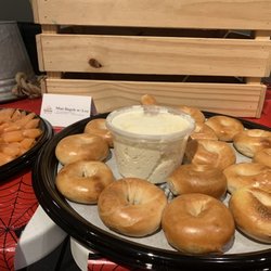 Sunrise Catering - My 1.5 year old guests appreciated the plain cream cheese bagels + the parents could add the lox to theirs