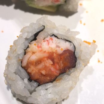 Jun Japanese Restaurant - A "spicy tuna roll" packed with imitation crab meat. - Japanese Near Me - Colorado Springs, Colorado Jun Japanese Restaurant - A "spicy tuna roll" packed with imitation crab meat. - Japanese Near Me - Colorado Springs, Colorado