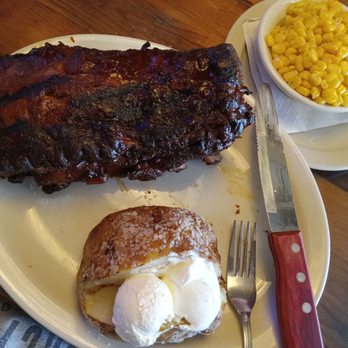 Texas Roadhouse - BBQ ribs, baked potato and corn. - Barbeque Near Me - Rialto, California Texas Roadhouse - BBQ ribs, baked potato and corn. - Barbeque Near Me - Rialto, California