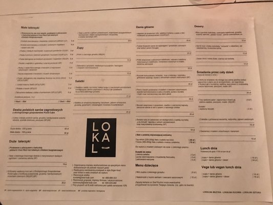 Menu photo 1 Lokal Łódź, LD