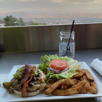 Haunted Hamburger - Chicken sandwich with fries.  Um the view is amazing too! - Burgers Near Me - Jerome, Arizona