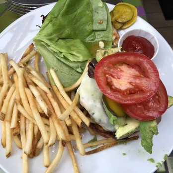 Robins Restaurant - Avocado topped cheeseburger - New American Near Me - Cambria, California Robins Restaurant - Avocado topped cheeseburger - New American Near Me - Cambria, California