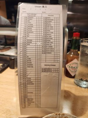 Menu photo 4 Izakaya Uosan Honolulu, HI
