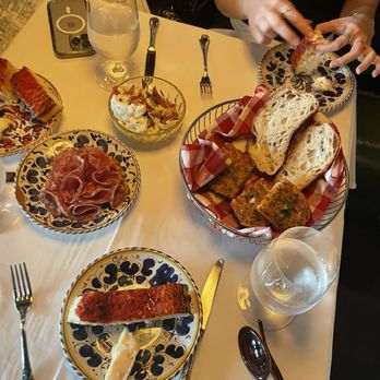 carbone - Complimentary snax (bread, salami, pickled cauliflower) - Italian Near Me - Miami Beach, Florida