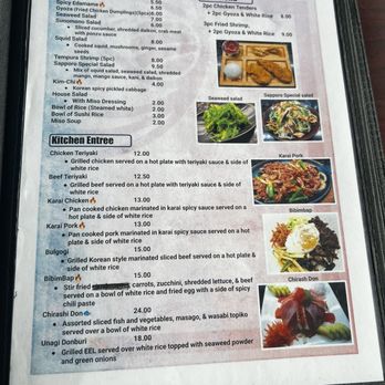 Sapporo - Menu - Sushi Bars Near Me - San Antonio, Texas Sapporo - Menu - Sushi Bars Near Me - San Antonio, Texas