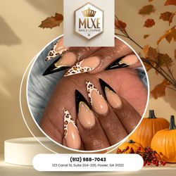 Me Luxe' Nail Lounge - Bright & Beautiful Nails French tips with a touch of cheetah. Schedule today!