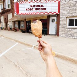 Hobo Museum - Pork chop on a stick, at the Hobo Convention