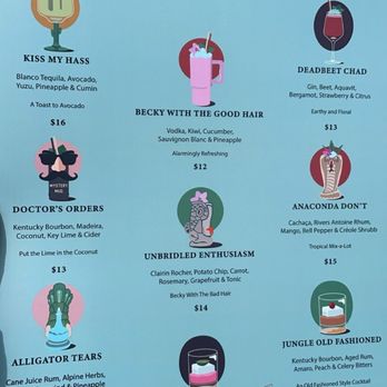 Jungle - Drink menu - Tiki Bars Near Me - Boulder, Colorado
