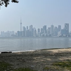 Ward's Island - Toronto in the smoke from fires
