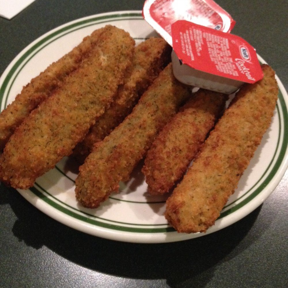 Mr Chicken - Fried Pickle Spears. Served with cocktail sauce and house ranch. - American Near Me - Dearborn Heights, Michigan Mr Chicken - Fried Pickle Spears. Served with cocktail sauce and house ranch. - American Near Me - Dearborn Heights, Michigan