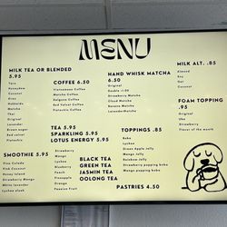 Tea Palace - Menu