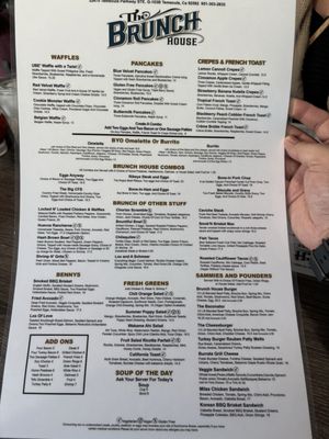Menu photo 3 The Brunch House Temecula, CA
