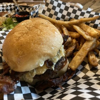 Mugshots Grill & Bar - Garlic Parm Burger - Burgers Near Me - Meridian, Mississippi